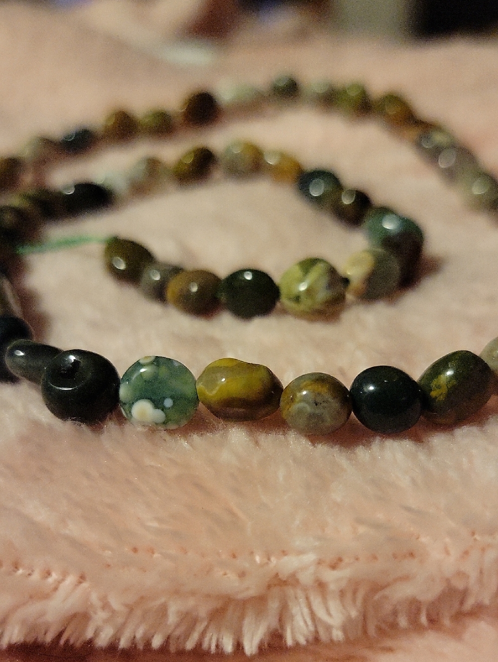 15" Strand Of Mixed Agate & Jasper Real Stone Asymmetrical Beads For Jewelry #2